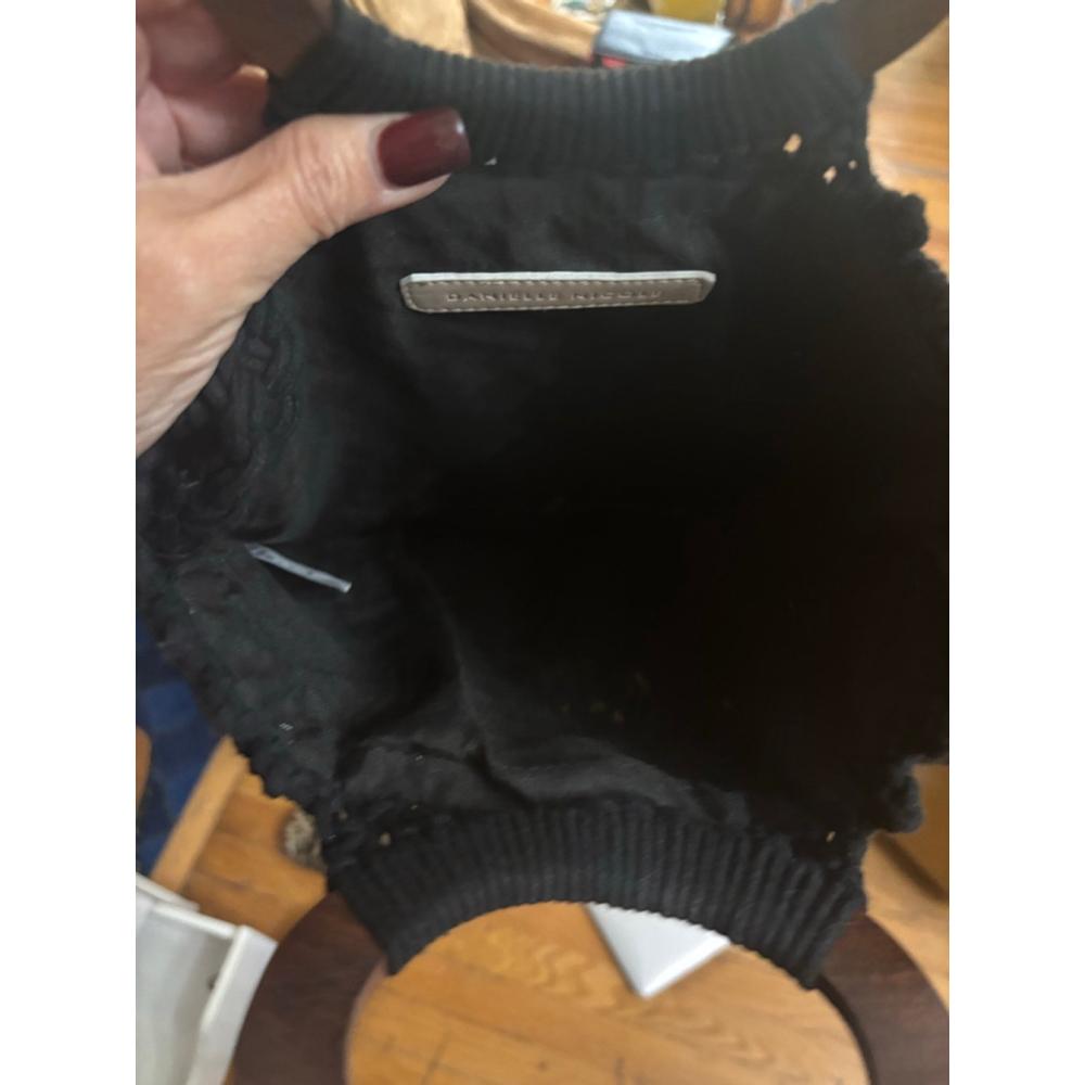 Danielle Nicole Black Macrame Crossbody Bag One S… - image 6
